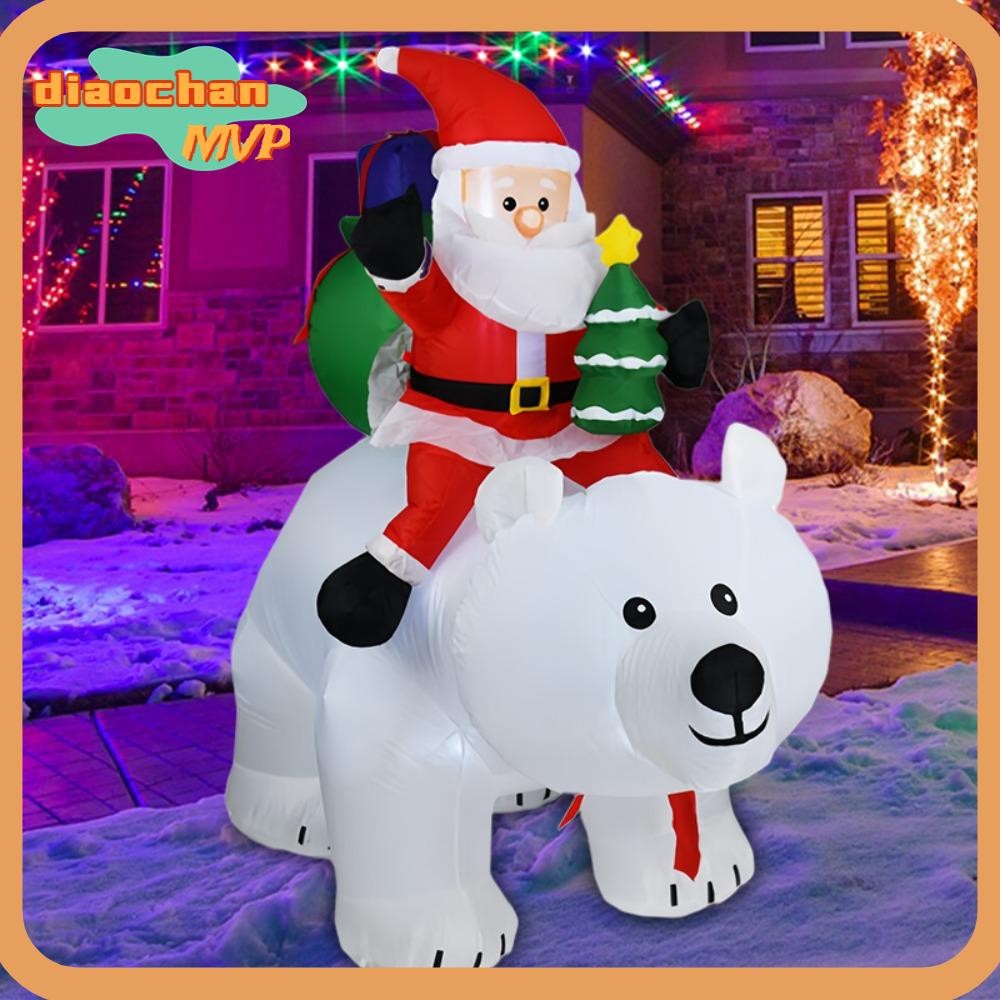 DIACHAMY Christmas Inflatable Dolls, Gifts LED Light Inflatable Tree ...