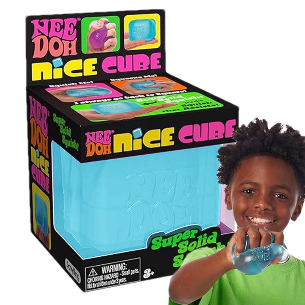 Schylling Needoh Nice Cube Sensory Squeeze Toy Non-sticky Stretchy ...