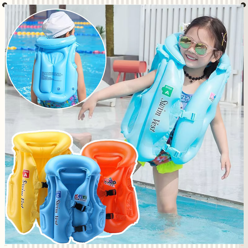 Kids Inflatable Swimming Vest PVC Safety Life Jacket Safety Life Jacket ...