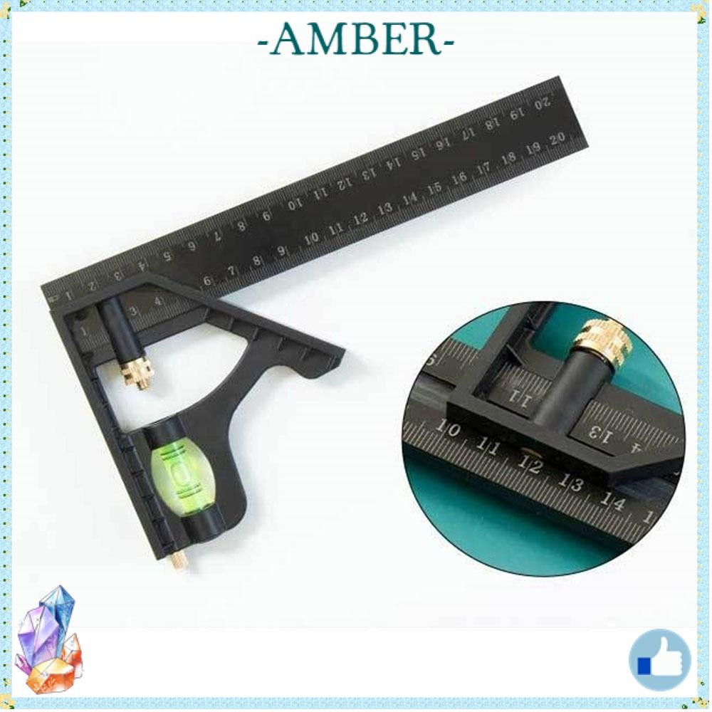 AMBER1 Combination Right Angle Ruler, 15/20/25cm Adjustable Level Gauge ...