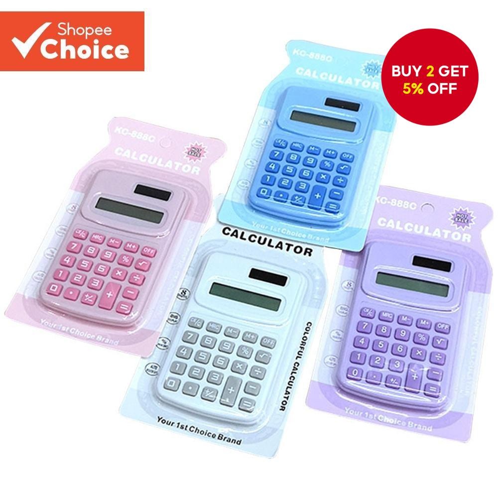 MiniCalc Cute Cartoon Calculator – 8-Digit Colorful Office & School ...