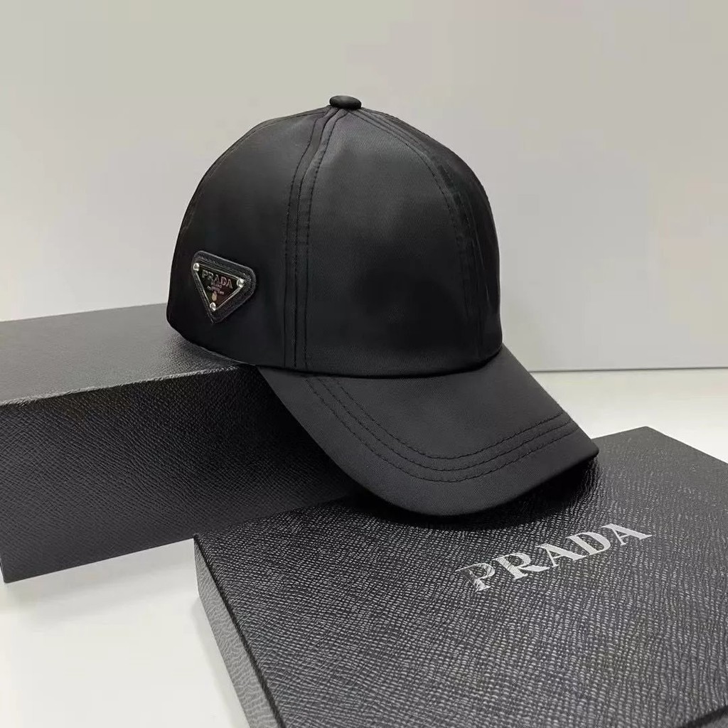 PRADA2589 Inverted Triangle Label Side Letter Baseball Cap Men Women ...
