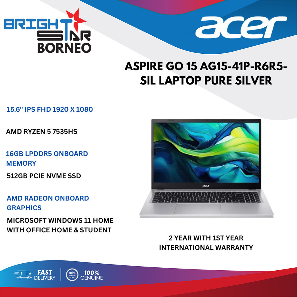 ACER Aspire Go 15 AG15-41P-R6R5 Laptop - 15.6