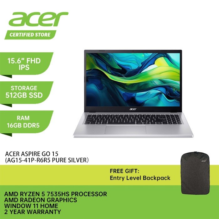 ACER Aspire Go 15 AG15-41P-R6R5 Laptop -15.6