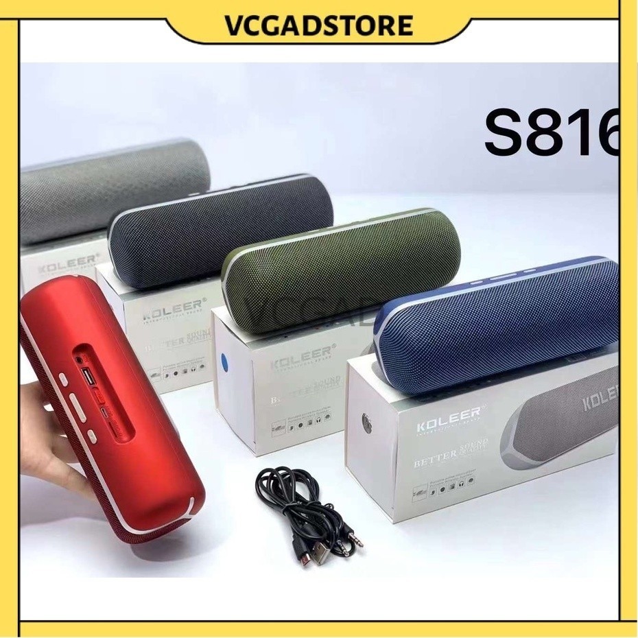 (STOK TERSEDIA) KOLEER S816 Speaker Mini Nirkabel BT Bass Portabel BT3 ...