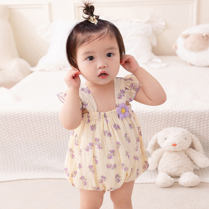 Baby Romper Clothes Summer Sleeveless Jumpsuit Baby Girls Flowers