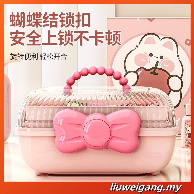 Annasun Multilayer Hairpin Organizer Cute Girl Jewelry Case Head Rope