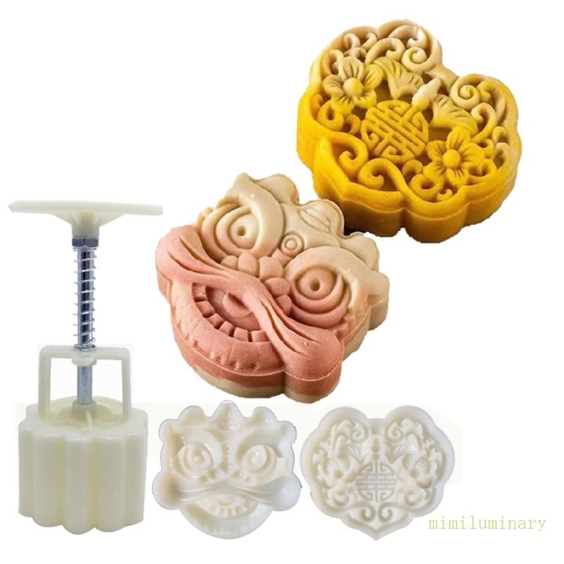 IVY Various Shape Mooncake Mold Set 50g Moon Cake Mold with Reusable ...