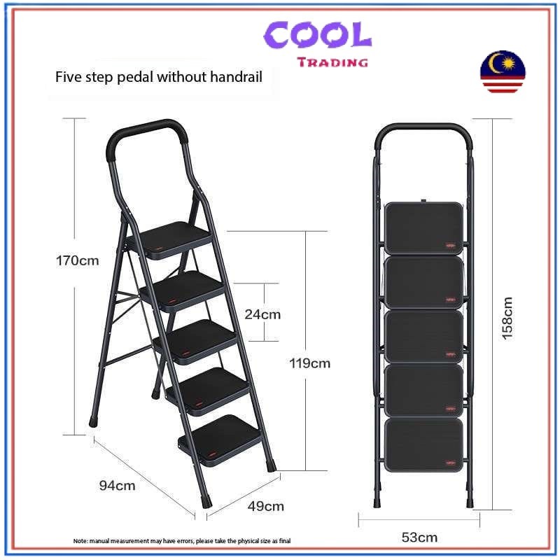 P 5 Steps Heavy Duty Ladder With Handrails And Without Handrails Big ...