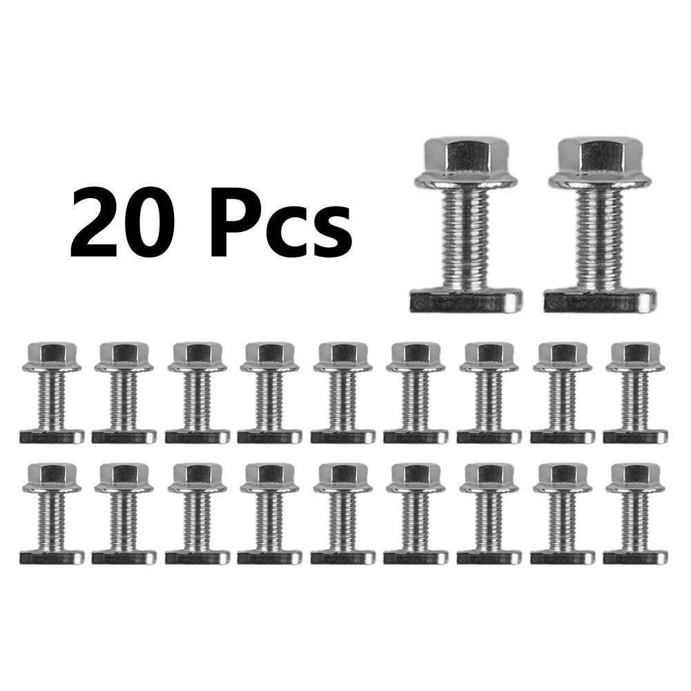 KMU 304 Stainless Steel Hammer Head Screws with Flange Nuts M8 (Pack of