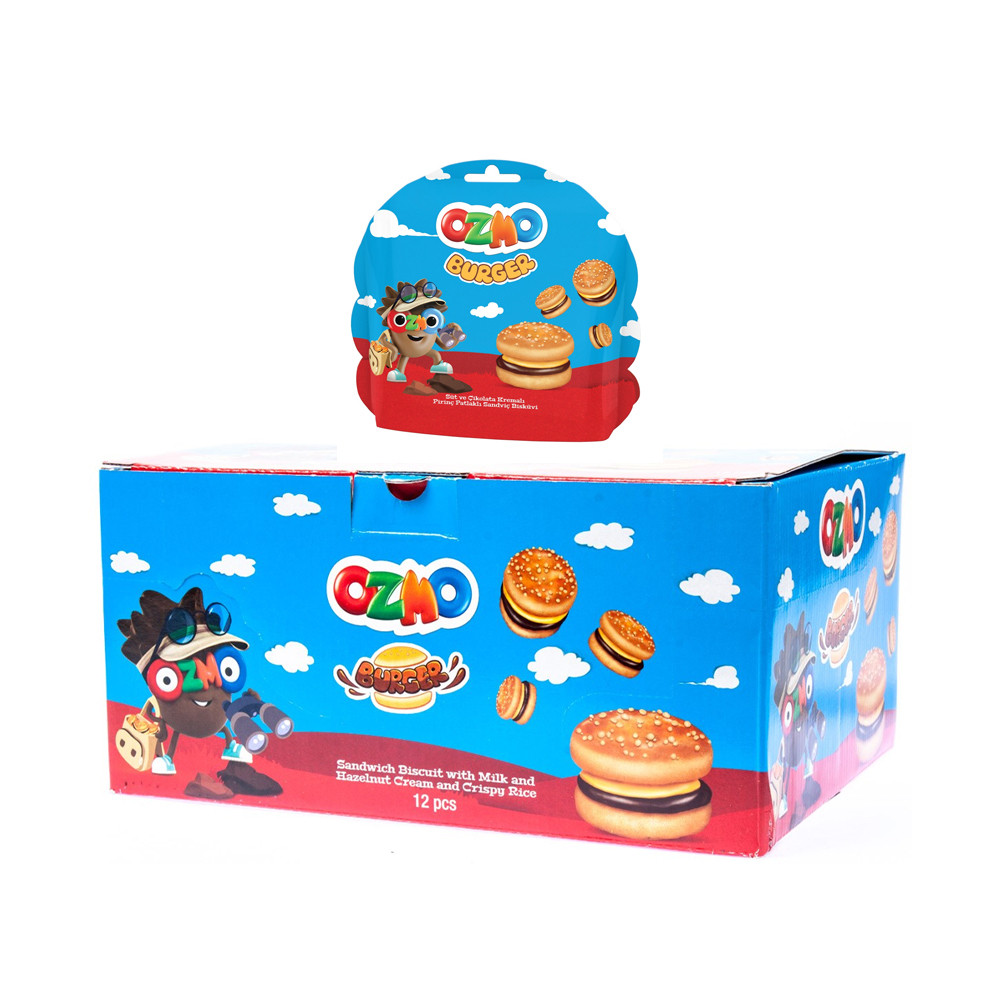Ozmo Burger Chocolate Sandwich (40g) - (Pack of 12) | Shopee Malaysia