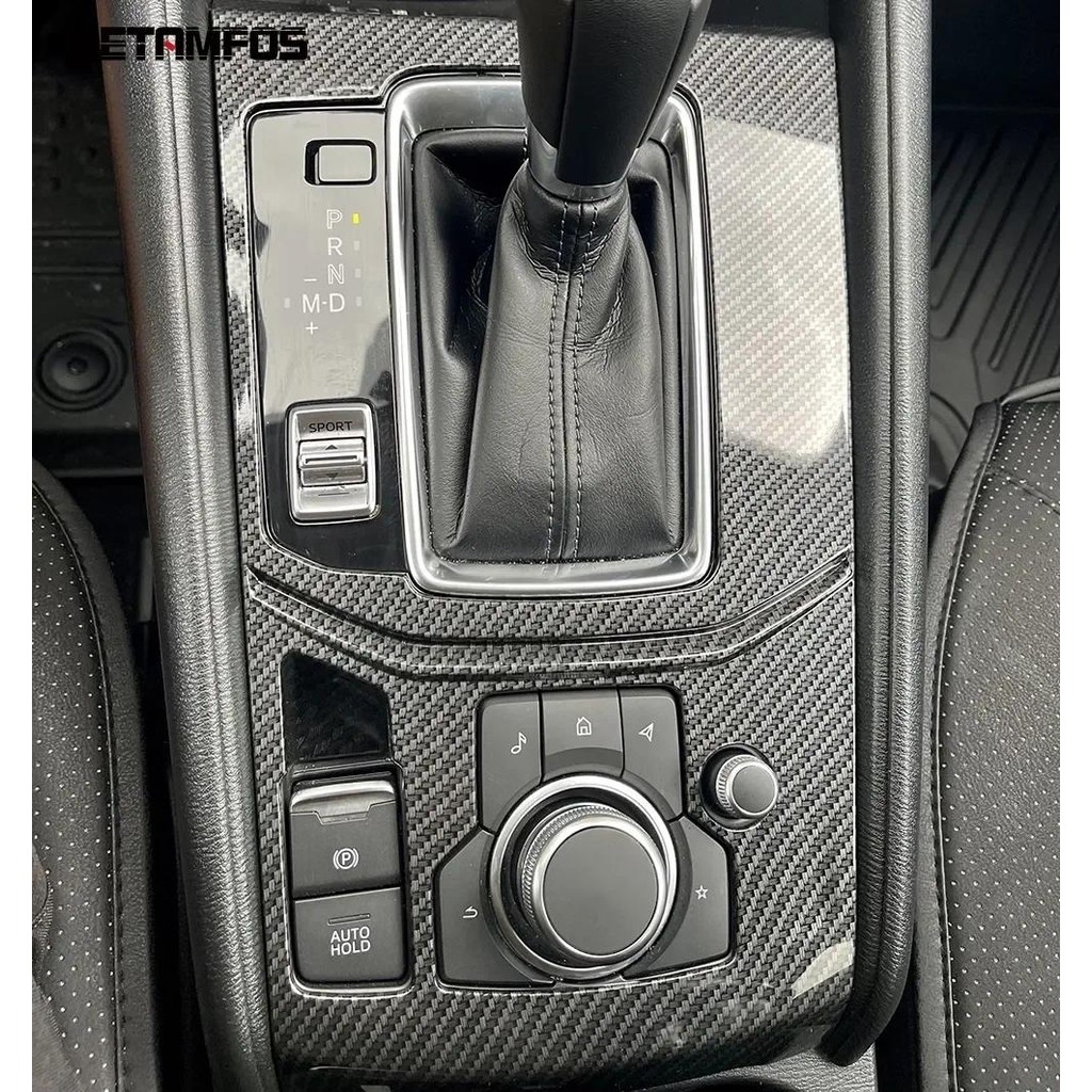 For Mazda CX-5 CX5 KF 2017-2024 Carbon Fiber Gear Shift Box Frame Cover ...