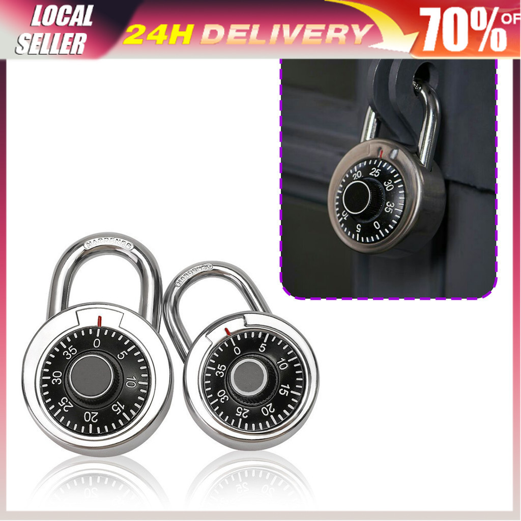 Digit Combination Code Turntable Password Lock Stainless Steel Mini