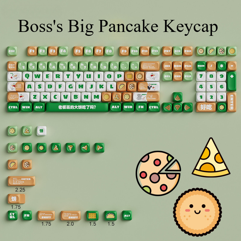 Boss's Big Pancake Keycap OQO Profile PBT Cute Key Cap DYE-SUB Ultra ...