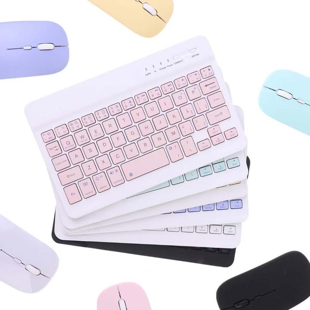 Universal Touchpad Keyboard Wireless Bluetooth Round Key Cap Retro ...