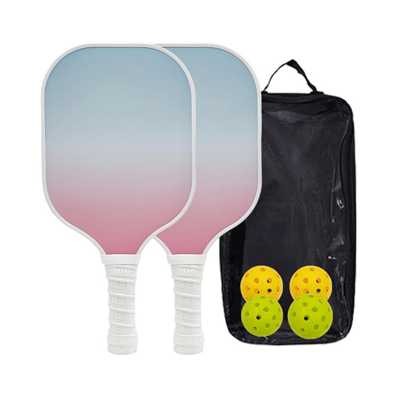 Aesthetic Gradient Color Fiberglass Pickleball Paddles Set of 2 Rackets ...