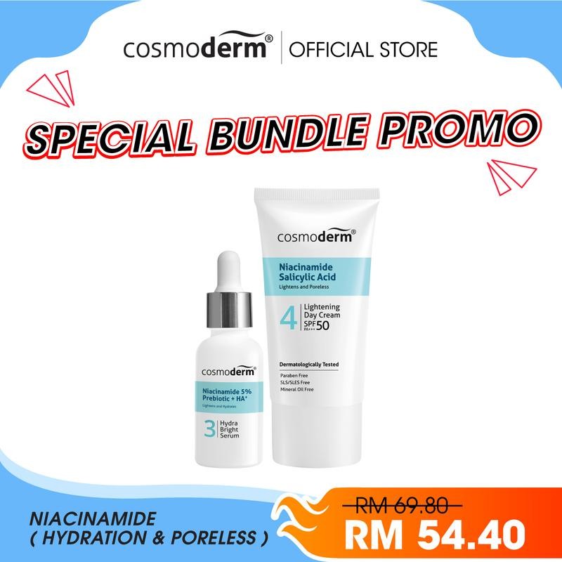 Cosmoderm Niacinamide Set (Hydration & Poreless) | Shopee Malaysia