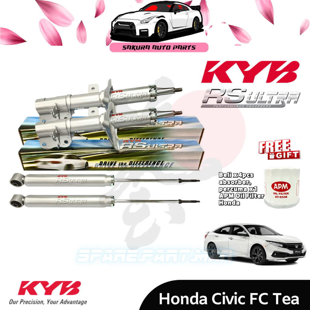 Kayaba KYB RS ULTRA Honda Civic FC TEA Front & Rear Gas Absorber With ...