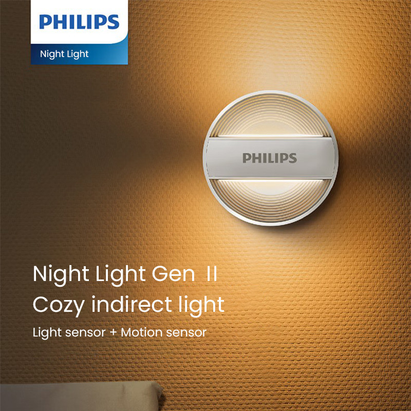 Philips Wall-mounted LED Night Light Light Sensor Motion Sensor ...