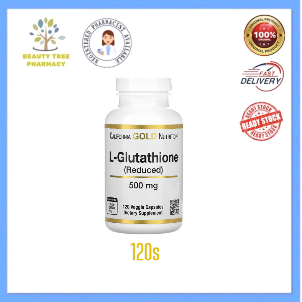California Gold Nutrition L-Glutathione (Reduced) 500mg Veggie Capsules |  Shopee Malaysia