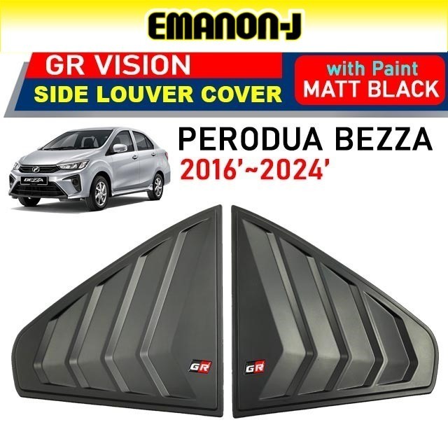 Perodua Bezza 2016 - 2024 B300 GR Rear Side Louver Car Window Triangle ...
