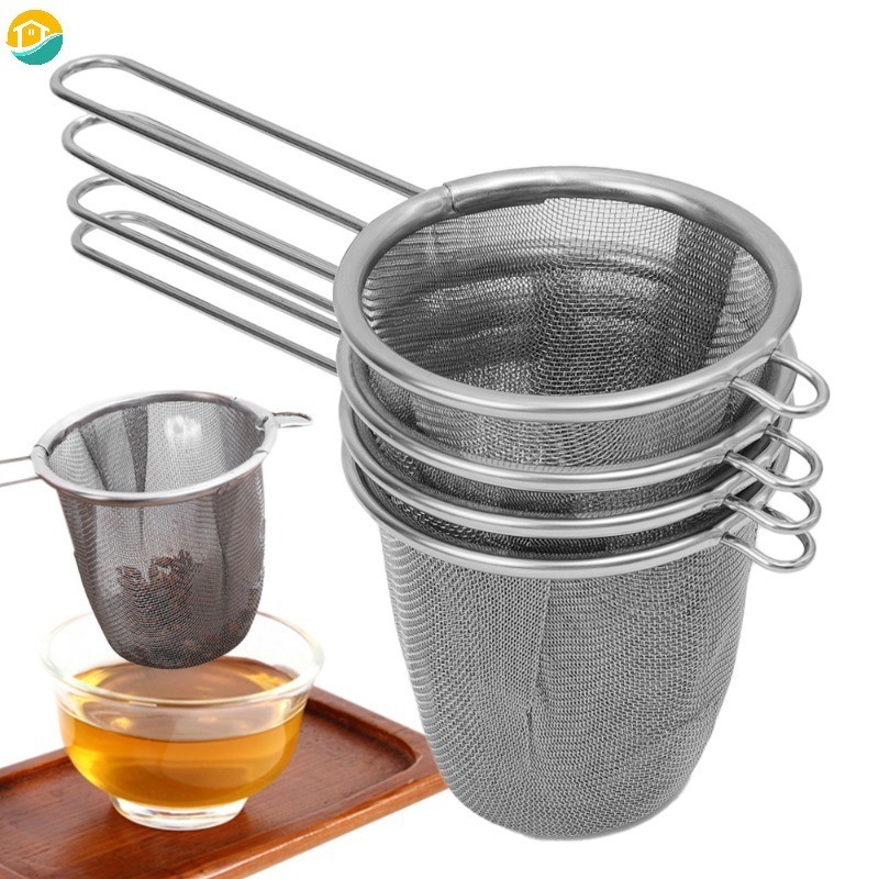 Stainless Steel Single Ear Tea Infuser Strainer with Long Handle ...