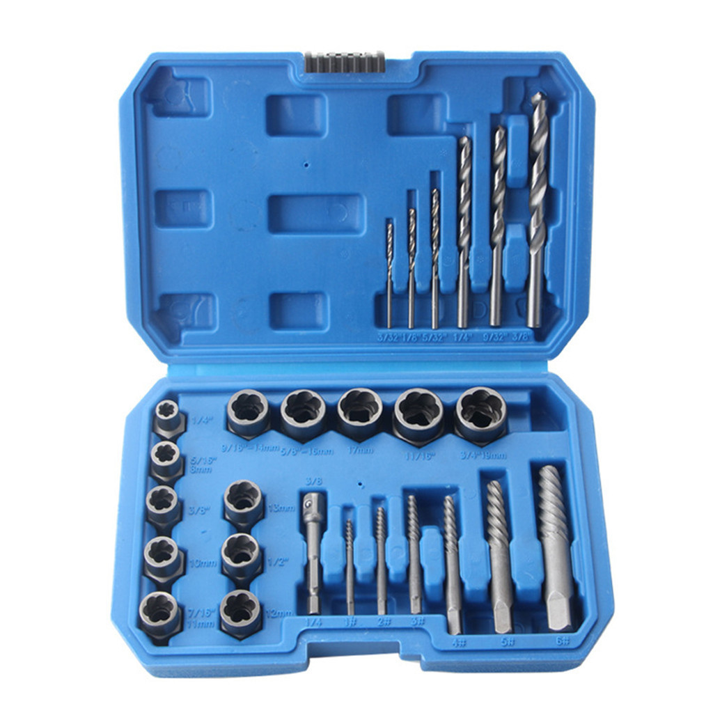 Topec 35-Piece Bolt Extractor Kit - Impact Socket Set For Removing Stripped, Rusted, Frozen Bolts & Nuts