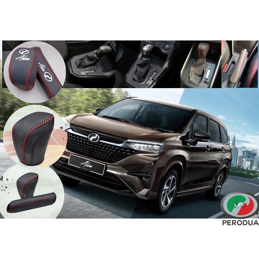 Perodua ALZA Gear Knob Handbrake Leather Cover Gear Cover ALZA (2022 ...