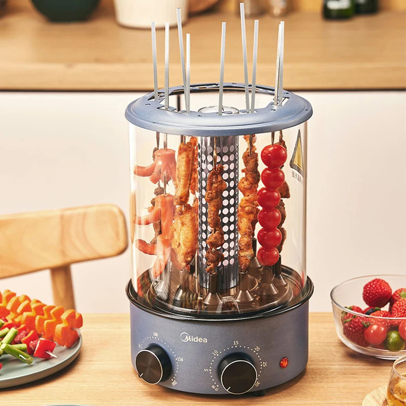 Home Smokeless Electric Grills Automatic Rotating Barbecue Machine ...
