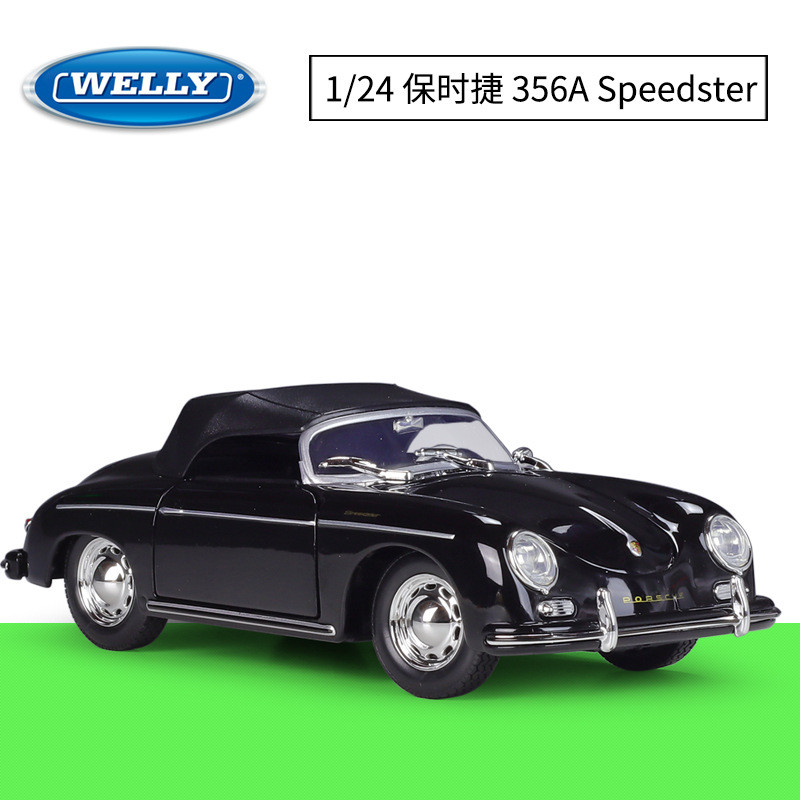 Miniature Porsche 356A Speedster 1/24 Par Welly - Modèle Diecast En Métal, Neuf