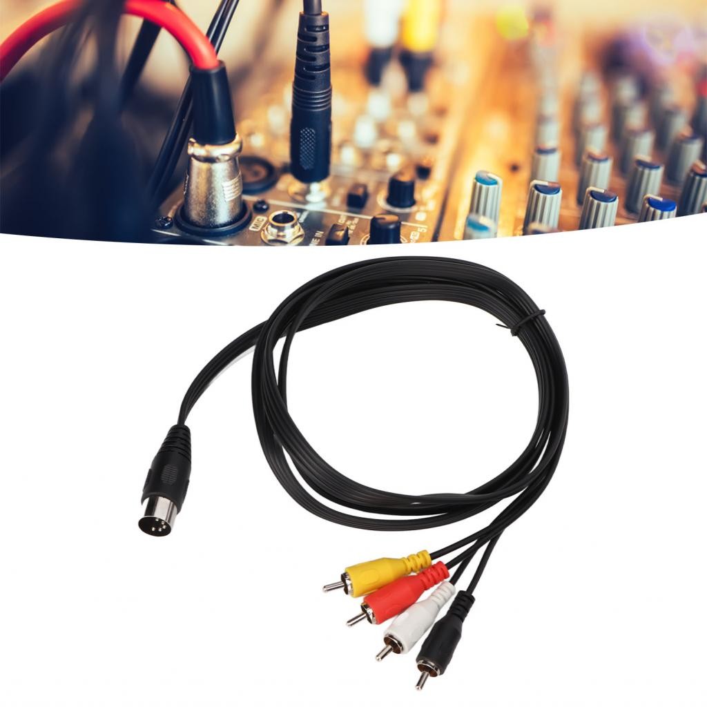 Cooltools DIN 5 Pin Male To 4 Cable Pure Copper Wire Core Sound Adapter ...