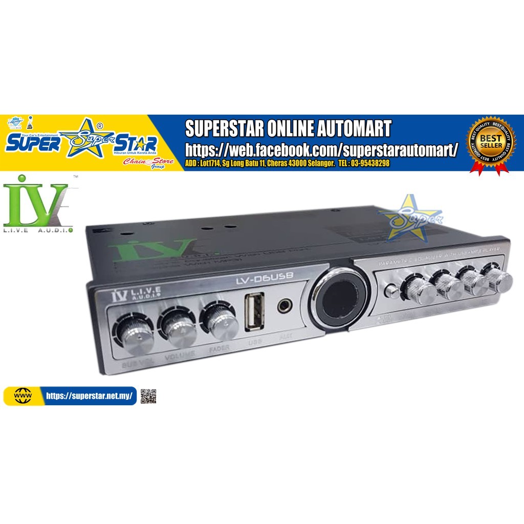 LIVE AUDIO 4 BAND PARAMETRIC EQUALIZER WITH USB PORT Shopee Malaysia