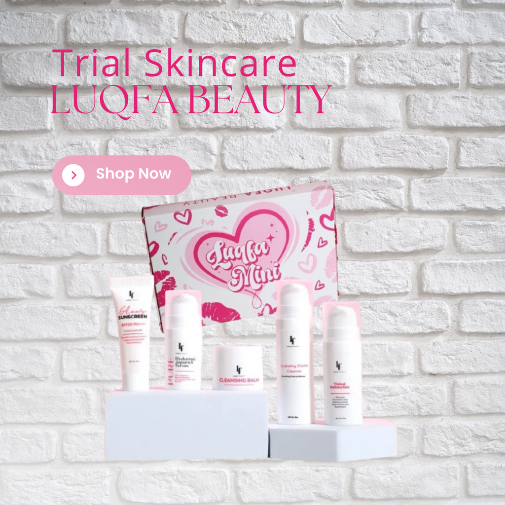 LUQFA BEAUTY TRIAL KIT ROUTINE SKINCARE 5 in 1 (CLEANSER, SERUM ...