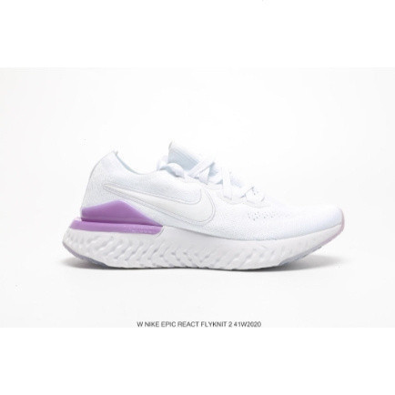 Epic react flyknit white and purple hotsell