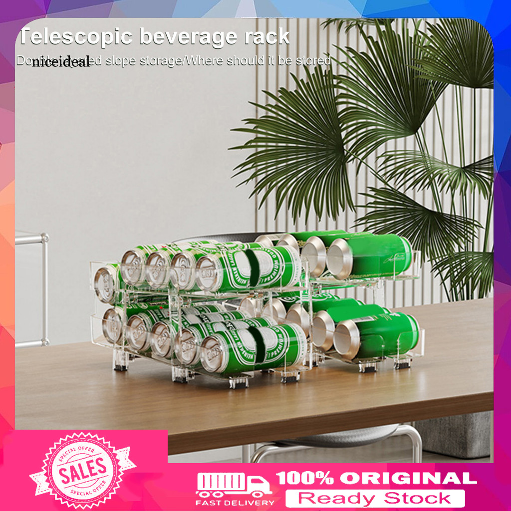 [Nice] Soda Organizer Beverage Dispenser Stackable Fridge Storage Rack ...