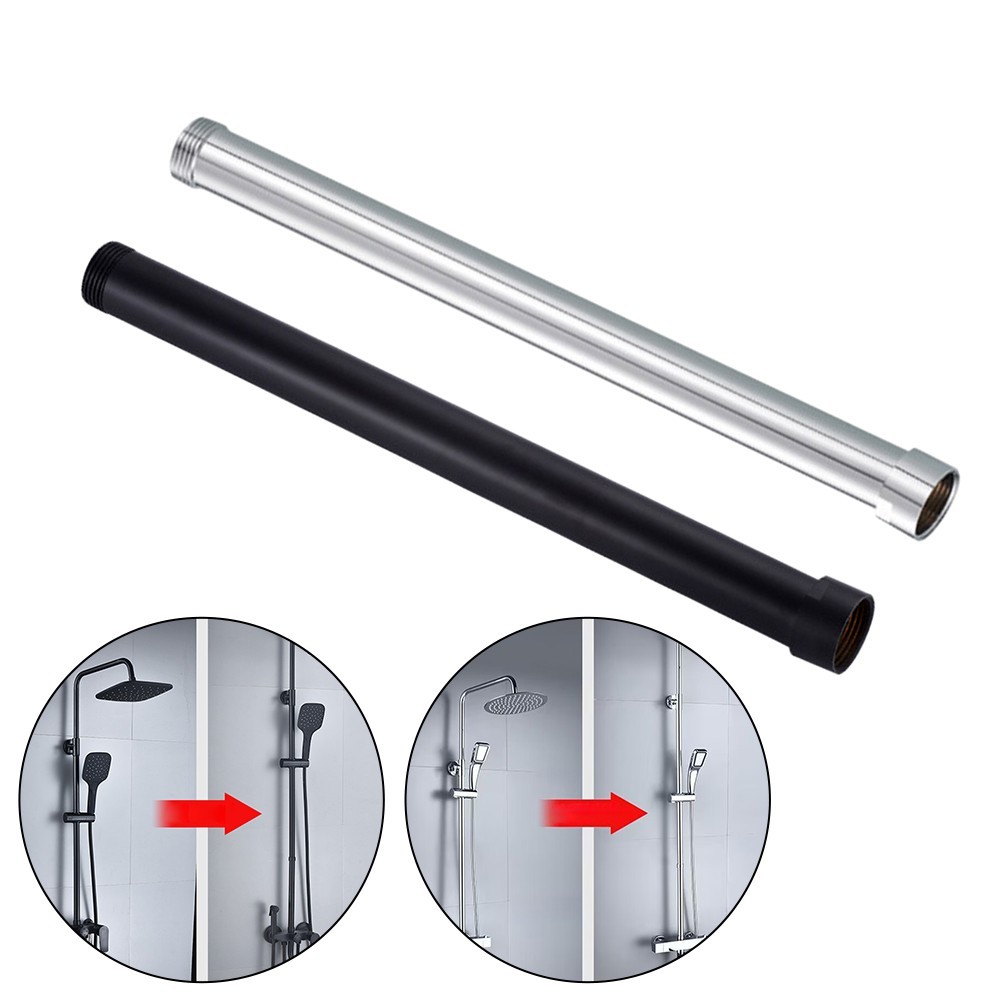Round Shower Extension Rod Shower Bracket 30cm Extension Tube Stainless ...
