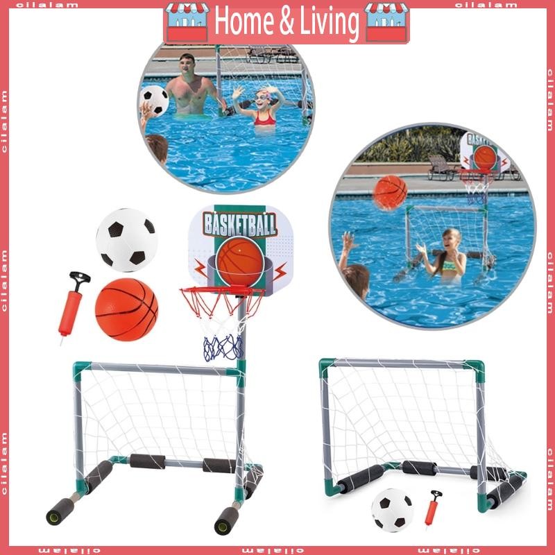 ci Pool Basketball Football Goal Net Set Water Basketball Pool Football ...
