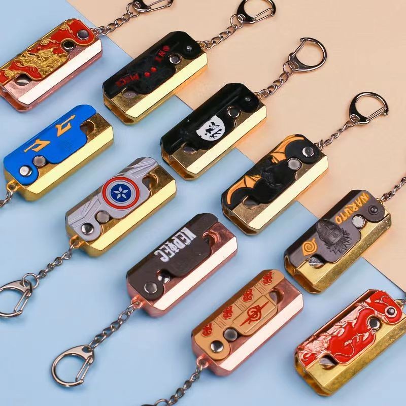 Yunling 3D Gravity Anime Carrot Knife Decompression Small Toy Keychain ...