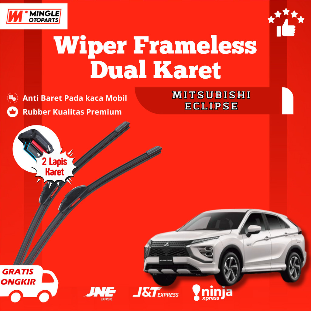 Double Rubber Wiper - Mitsubishi Eclipse - Frameless Double Rubber ...