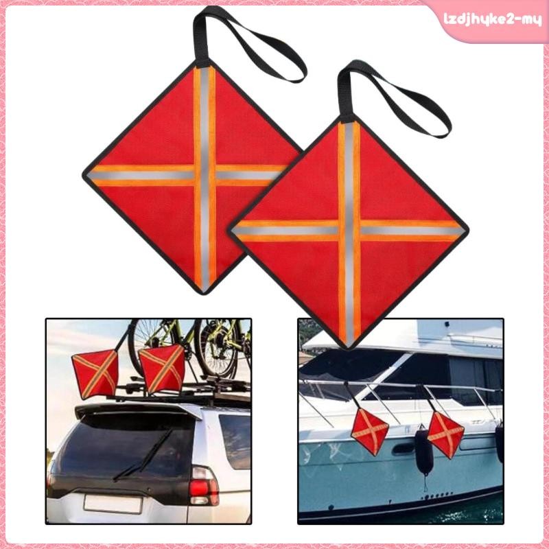 [lzdjhyke2] 2x Safety Flags for Truck Reflective Load Flag for Load ...