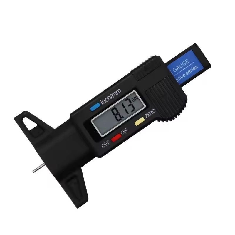 Car Tyre Depth Measuring Tool 25.4mm LCD Digital Thickness Detector ...