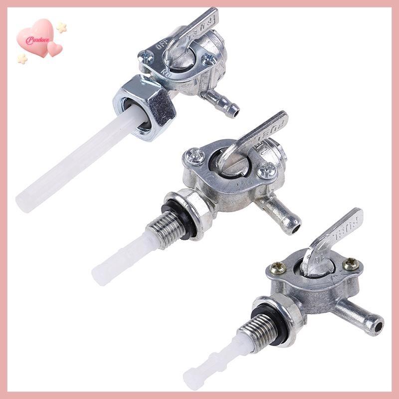 2 Pcs Petcock Fuel Tank Tap 1/4" Inline On/Off Fuel Switch Tap Universal