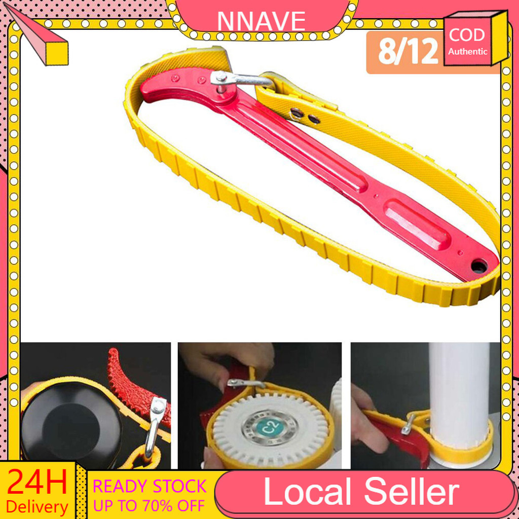 8/12 Inch Belt Wrench Oil Filter Strap Spanner Tool Adjustable Leather ...