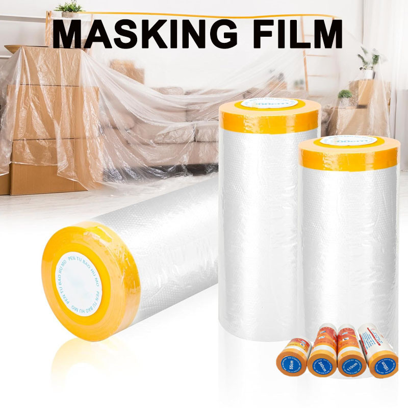 Masking Film with Tape Furniture Plastic Cover Dust Cover Plastic Drop ...