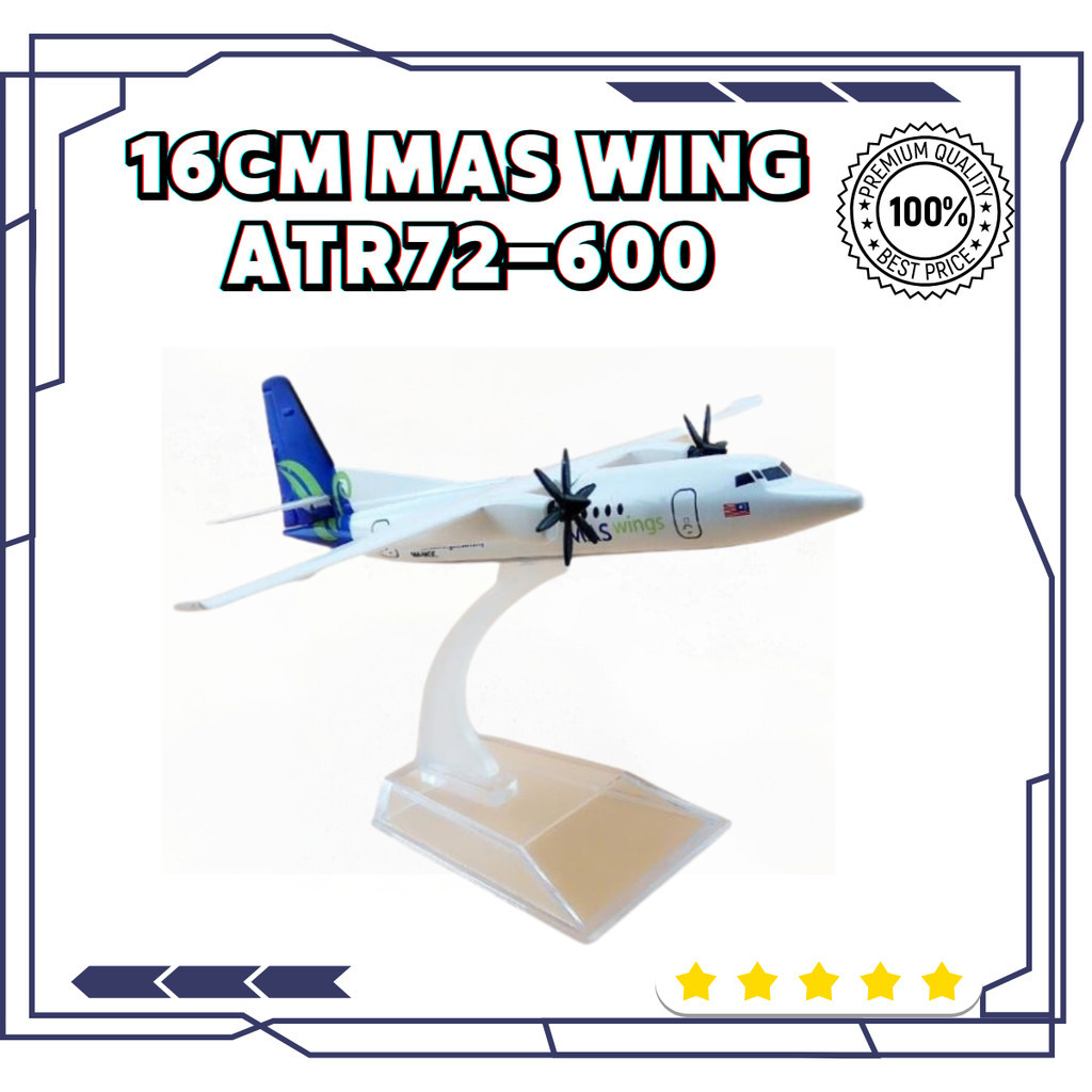 16CM MALAYSIA AIRLINES MAS WINGS ATR72-600 SCALE 1:400 METAL AIRCRAFT ...