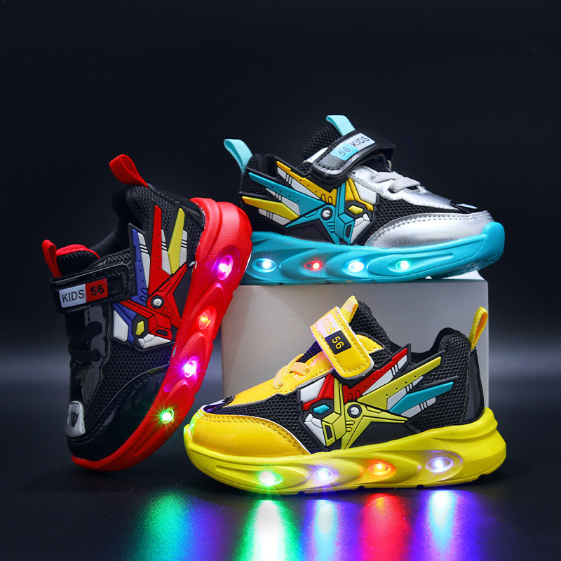 Alakad 21 30 Robot LED Kids Cute Sport Shoes Kasut Led Budak Sneakers Budak Sport Transform Shopee Malaysia