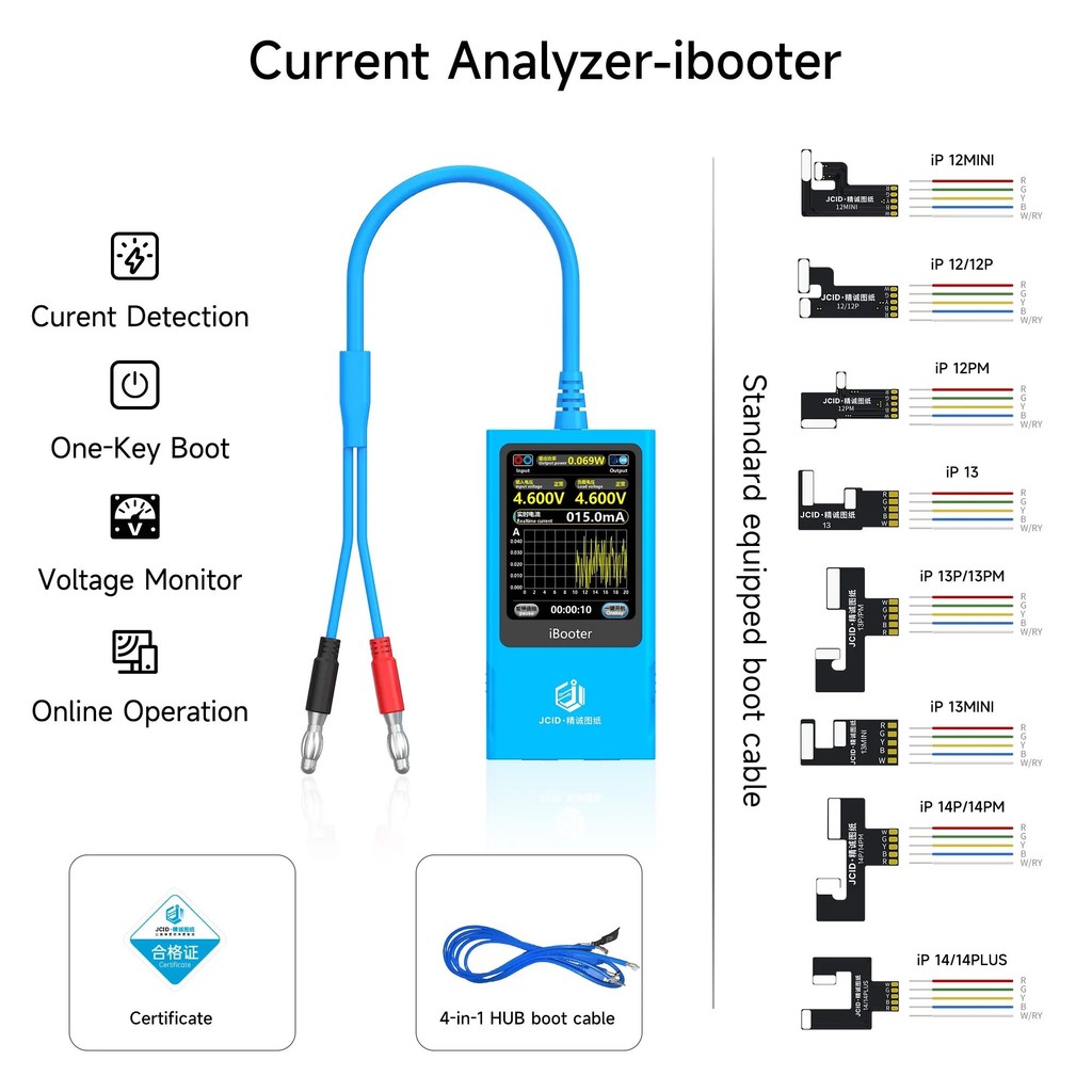JC iBooter Current Analyzer Precision Fault Date Diagnosis Boot Voltage ...