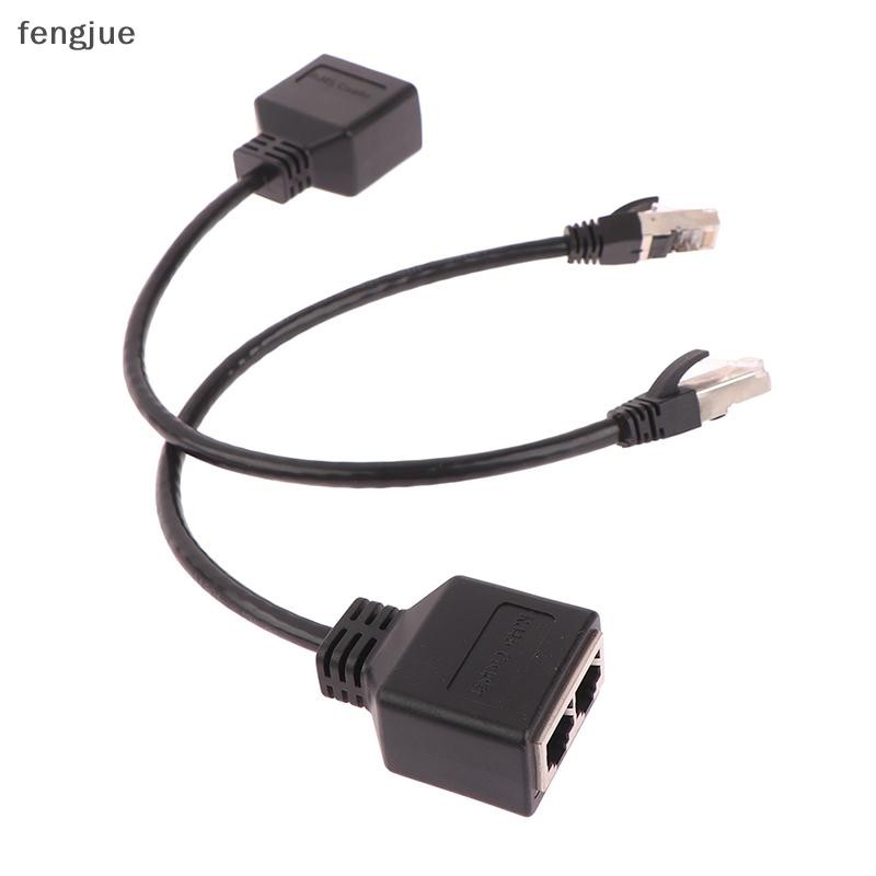 fengjue Ethernet Splitter RJ45 1 Male to 2 Female LAN Ethernet Cable ...