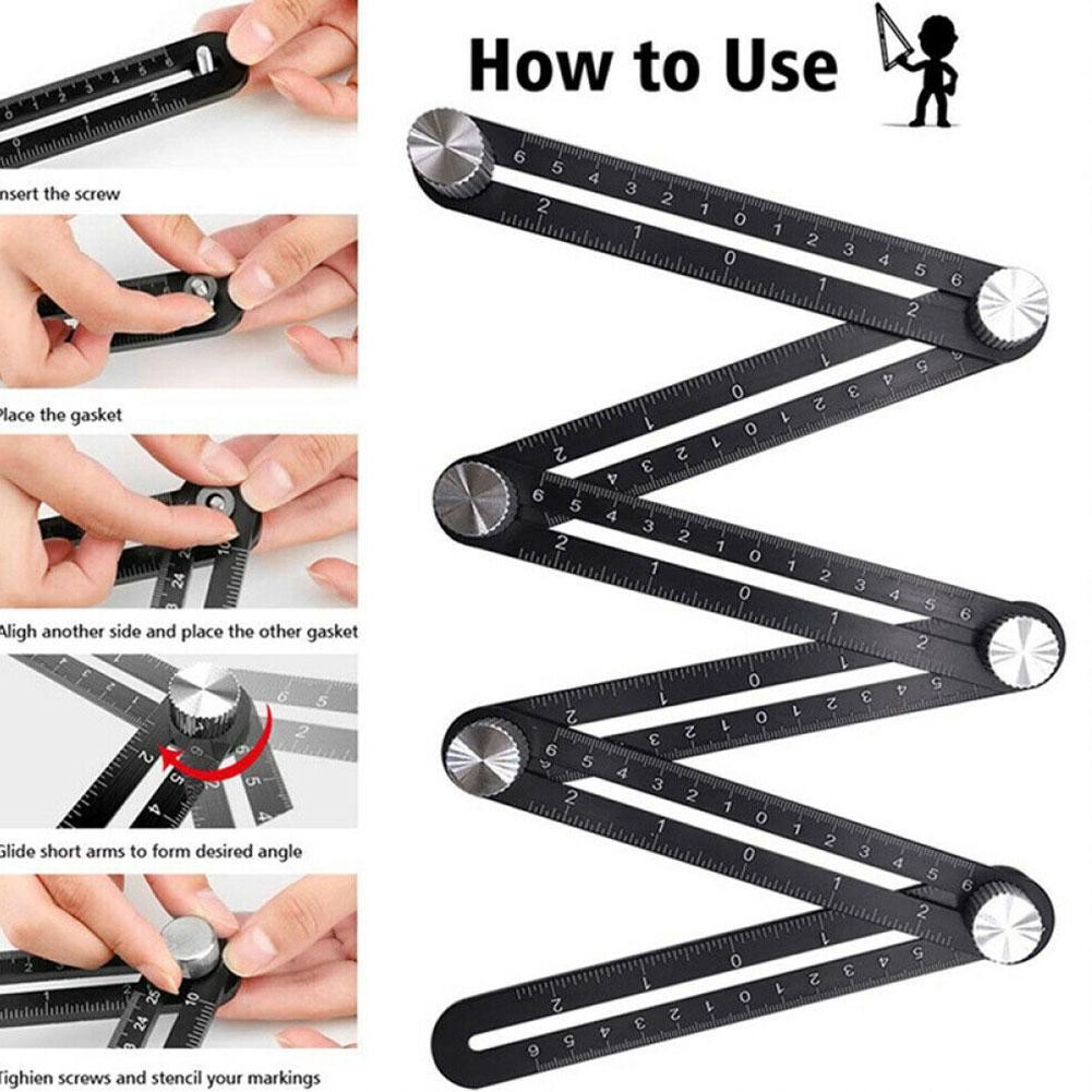12-side Rulers Tile Opening Locator Paving Floor Tiles Folding Angle ...