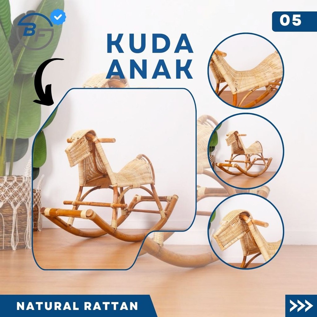 Natural RATTAN HORSE CHILDREN'S TOYS / ROCKING HORSE SMALL CHILDREN'S ...